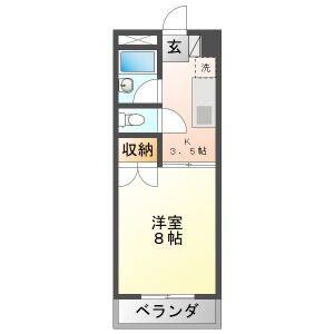 1K 間取り図
