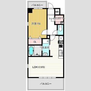 1LDK 間取り図