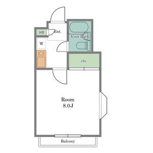 1K 間取り図