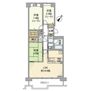 3LDK 間取り図