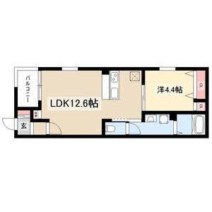 1LDK 間取り図