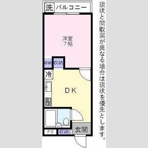 1DK 間取り図