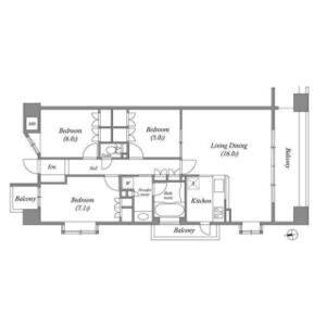 3LDK 間取り図