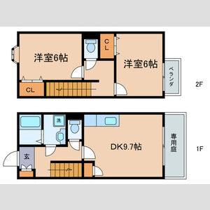 2DK 間取り図