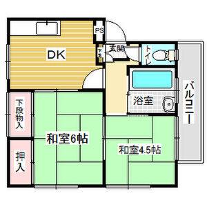 2DK 間取り図