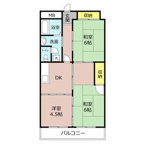 3DK 間取り図