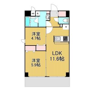 2LDK 間取り図