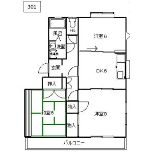 3DK 間取り図
