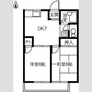 2DK 間取り図