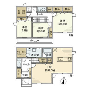3LDK 間取り図