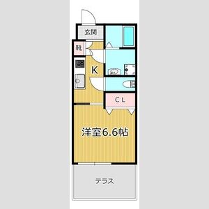 1K 間取り図