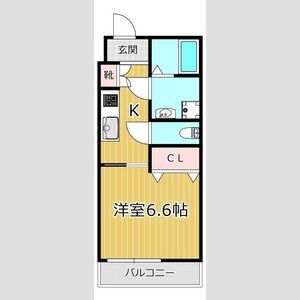 1K 間取り図