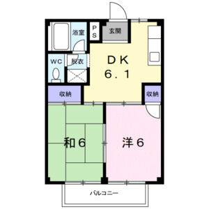 2DK 間取り図