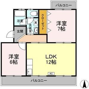 2LDK 間取り図