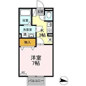 1K 間取り図