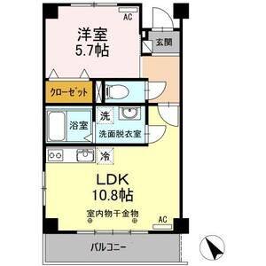 1LDK 間取り図