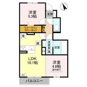 2LDK 間取り図