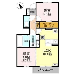 2LDK 間取り図