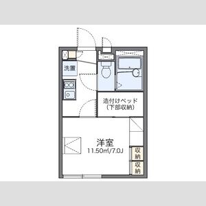 1K 間取り図