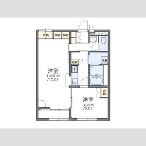 1LDK 間取り図