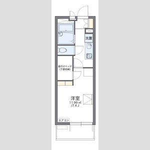 1K 間取り図