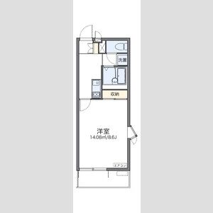 1K 間取り図