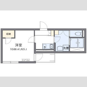 1K 間取り図