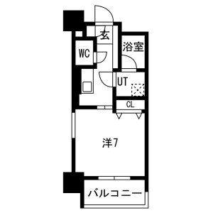 1K 間取り図
