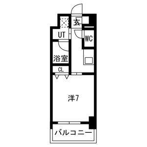 1K 間取り図