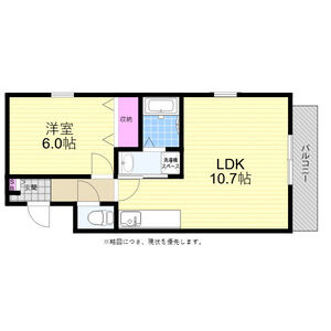 1LDK 間取り図