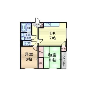 2DK 間取り図