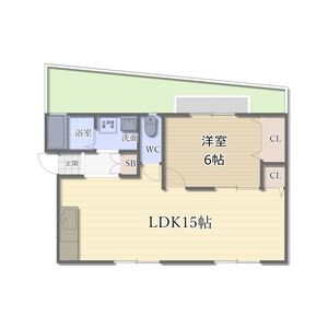1LDK 間取り図