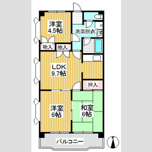 3DK 間取り図