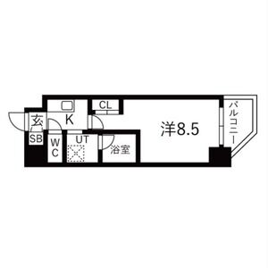 1K 間取り図