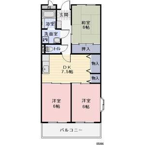 3DK 間取り図