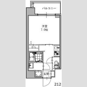 1K 間取り図