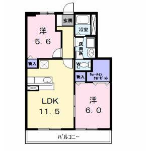 2LDK 間取り図