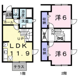 2LDK 間取り図