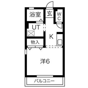 1K 間取り図