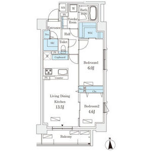 2LDK 間取り図