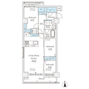 3LDK 間取り図