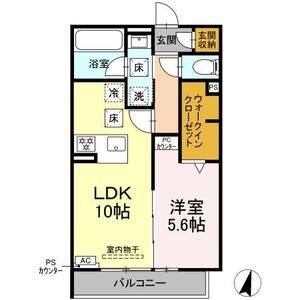 1LDK 間取り図