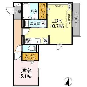 1LDK 間取り図