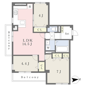 3LDK 間取り図