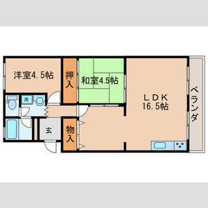 2LDK 間取り図