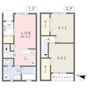 2LDK 間取り図