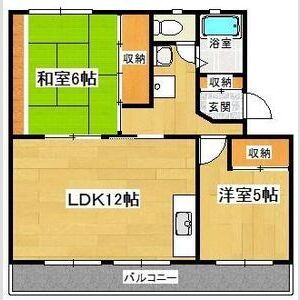 2LDK 間取り図