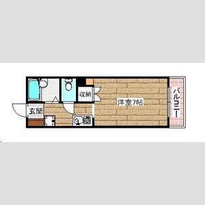 1K 間取り図