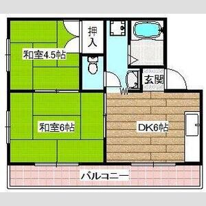 2DK 間取り図