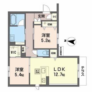 2LDK 間取り図